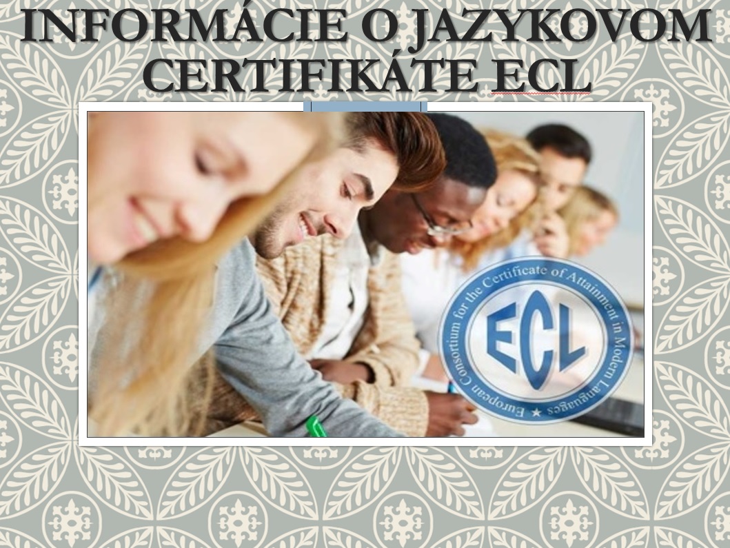 Informácie o jazykovom certifikácie ECL